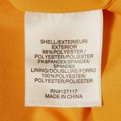 Pre Owned Badgley Mischka Yellow Stretch Crepe Marigold Gown S