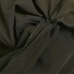 Pre Owned Badgley Mischka Black Embellished Overlay Crepe Gown XL