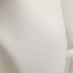 مملوكة مسبقًا Badgley Mischka White Stretch Crepe Belted Dress S