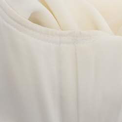 مملوكة مسبقًا Badgley Mischka White Stretch Crepe Belted Dress S