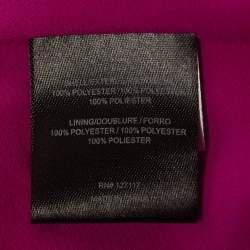 مملوكة مسبقًا Badgley Mischka Pink Chiffon Wrap-Effect Draped Maxi Dress M