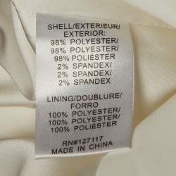 مملوكة مسبقًا Badgley Mischka White Crepe Halter Neck Gown L 