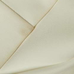 مملوكة مسبقًا Badgley Mischka White Crepe Halter Neck Gown L 