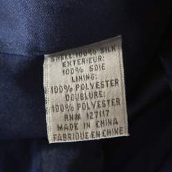 Pre Owned Badgley Mischka Blue Floral Metallic Lace Maxi Dress and Bolero Set L