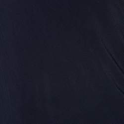 Badgley Mischka Navy Blue Embellished Detail Jersey Draped Mini Dress XS
