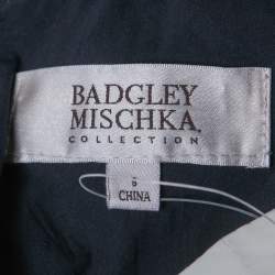 Badgley Mischka Navy Blue Lace Cape Gown M