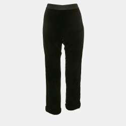 Bailey 44 Black Velvet Side Tape Detail Sabila Ponte Pants M