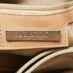 Baldinini Beige Laser Cut Leather Tote