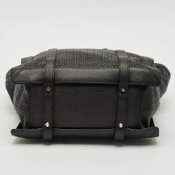 Pre Owned Baldinini Black Perforated Leather Logo Tote