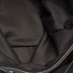 Pre Owned Baldinini Black Perforated Leather Logo Tote