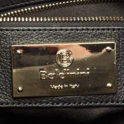 Pre Owned Baldinini Black Perforated Leather Logo Tote