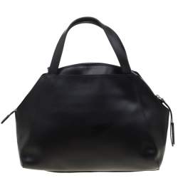 Baldinini Black Leather Satchel