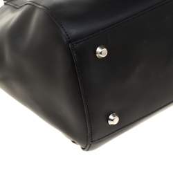Baldinini Black Leather Satchel