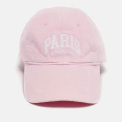 مملوكة مسبقًا Balenciaga Pink Logo Embroidered Cotton Baseball Cap S