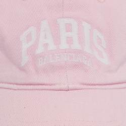 مملوكة مسبقًا Balenciaga Pink Logo Embroidered Cotton Baseball Cap S