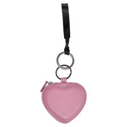 Balenciaga Pink Leather Cash Heart Mirror Case