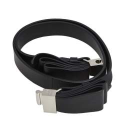 Pre Owned Balenciaga Black Leather Multi Bow Waist Belt 80CM