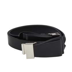 Pre Owned Balenciaga Black Leather Multi Bow Waist Belt 80CM