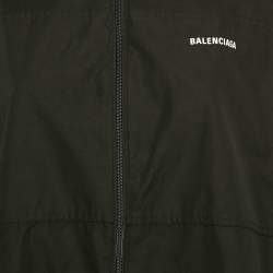 Pre Owned Balenciaga Black Cotton Oversized Zip-Up Jacket S