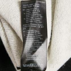 Balenciaga Black Allover Logo Jacquard Wool Crew Neck Oversized Jumper XS