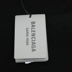 Balenciaga Black Wool Fringe Edge Hooded Cardi Coat M