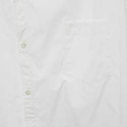 Pre Owned Balenciaga White Cotton Knotted Vareuse Shirt S