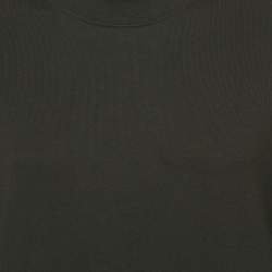Pre Owned Balenciaga Black Logo Studded Cotton Knit Oversized Unisex T-Shirt M