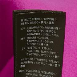 Pre Owned هودي بالينسياغا فوشيا بطبعة شعار رجالي كبير مقاس صغير