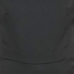 Pre Owned Balenciaga Black Crepe Shift Dress M