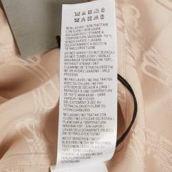 Pre Owned Balenciaga Beige Logo Jacquard Satin Shirt M