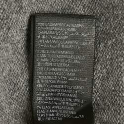 Pre Owned Balenciaga Grey Logo All-Over Print Cashmere Crewneck Sweater S