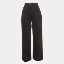 Pre Owned Balenciaga Black Denim High-Rise Jeans M/Waist 28"