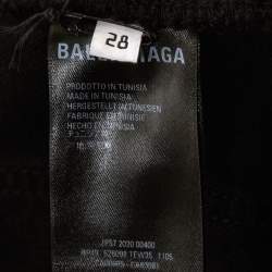 Pre Owned بنطال جينز دينيم عا لي الارتفاع بالنسياغا أسود مقاس وسط (ميديم) خصر 28''