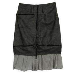 Balenciaga Ruffle Hem Pencil Skirt M