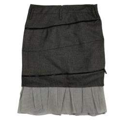 Balenciaga Ruffle Hem Pencil Skirt M