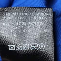 Balenciaga Blue Crepe Overlay Detailed Pleated Skirt M