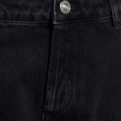 Balenciaga Black Stonewash Denim Wide Leg  Jeans L