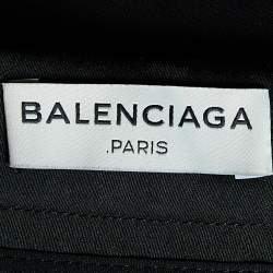 مملوكة مسبقًا Balenciaga Black Jersey Laser Cut Detail Mini Skirt S