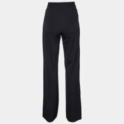 Pre Owned Balenciaga Black Wool Flared Trousers S/Waist 30"