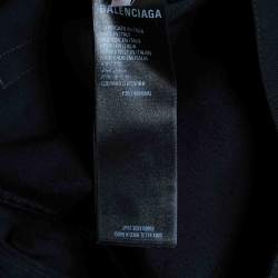 Pre Owned Balenciaga Black Wool Flared Trousers S/Waist 30"