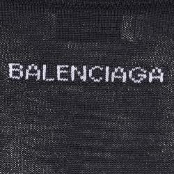 Pre Owned Balenciaga Black Wool Knit Crew Neck Sweater L