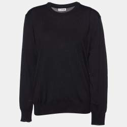 Pre Owned Balenciaga Black Wool Knit Crew Neck Sweater L