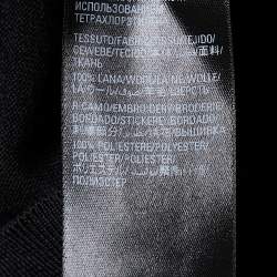 Pre Owned Balenciaga Black Wool Knit Crew Neck Sweater L