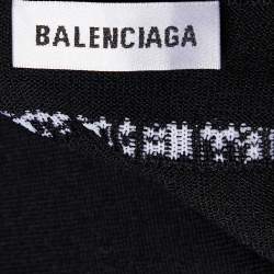 Pre Owned Balenciaga Black Wool Knit Crew Neck Sweater L