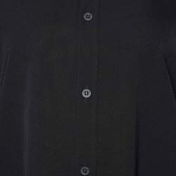 Balenciaga Black Wool Button Front Oversized Shirt XS