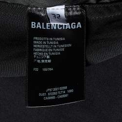 Balenciaga Black Wool Button Front Oversized Shirt XS