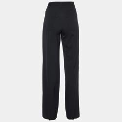 Pre Owned Balenciaga Black Wool Straight Fit Trousers S