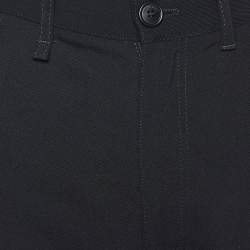 Pre Owned Balenciaga Black Wool Straight Fit Trousers S