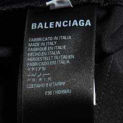 Pre Owned Balenciaga Black Wool Straight Fit Trousers S