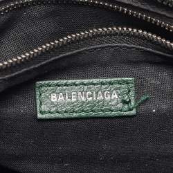 Pre Owned Balenciaga Green Leather Mini Classic City Bag